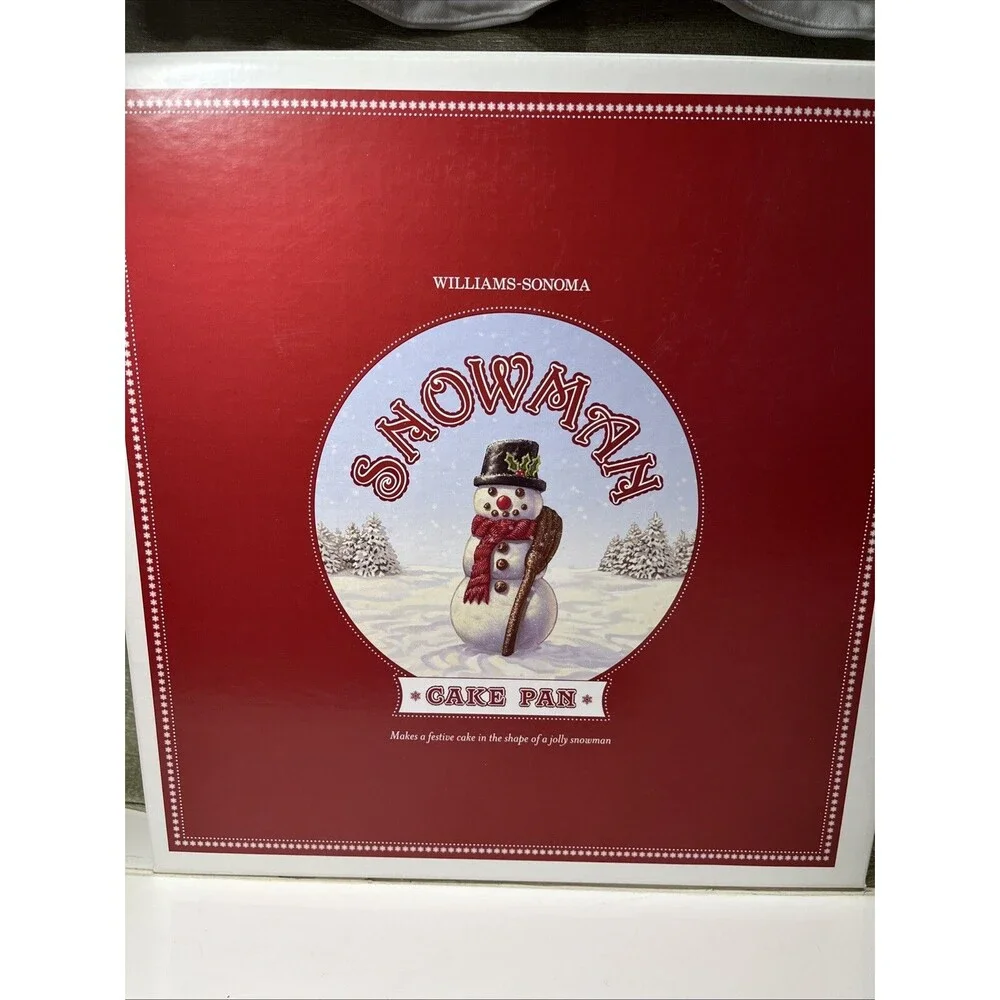 Williams Sonoma Nordic Ware Snowman Cake Pan 10 Cups 2005 NIB Christmas